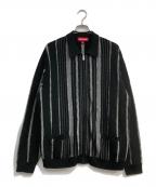 SUPREMEシュプリーム）の古着「Speckle stripe zip up cardigan」｜ブラック