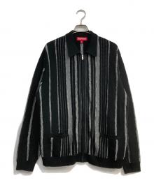 SUPREME（シュプリーム）の古着「Speckle stripe zip up cardigan」｜ブラック