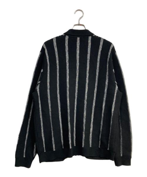 SUPREME（シュプリーム）Supreme (シュプリーム) Speckle stripe zip up cardigan ブラック サイズ:Mの古着・服飾アイテム