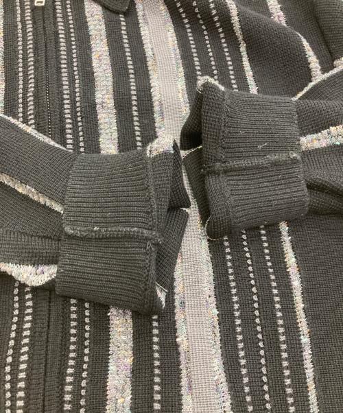 SUPREME（シュプリーム）Supreme (シュプリーム) Speckle stripe zip up cardigan ブラック サイズ:Mの古着・服飾アイテム