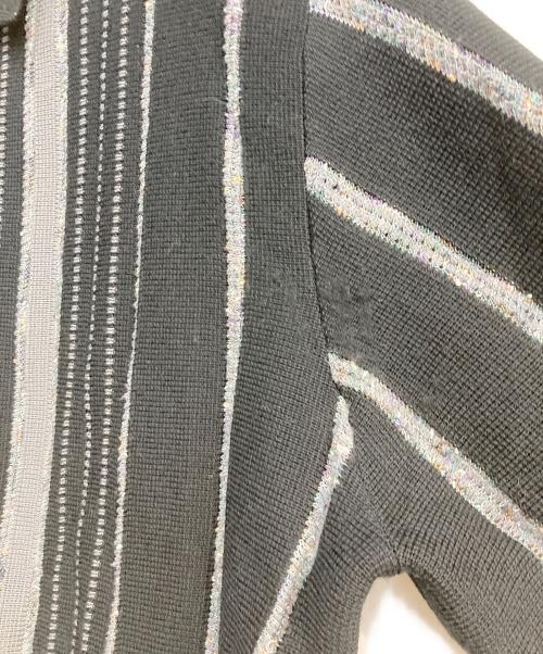 SUPREME（シュプリーム）Supreme (シュプリーム) Speckle stripe zip up cardigan ブラック サイズ:Mの古着・服飾アイテム