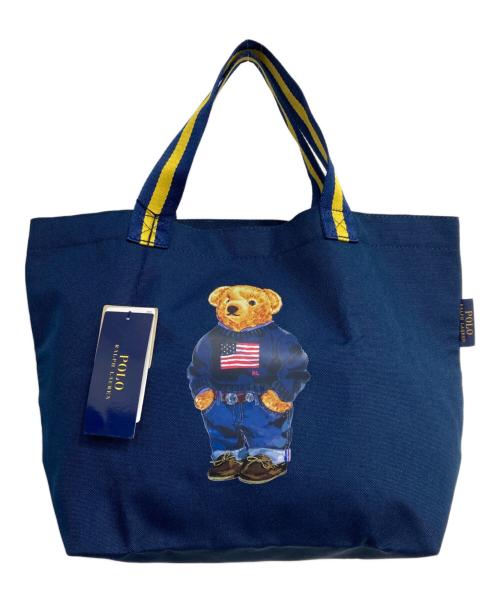 POLO RALPH LAUREN（ポロ・ラルフローレン）POLO RALPH LAUREN (ポロ・ラルフローレン) POLOベアハンドバッグ ネイビーの古着・服飾アイテム