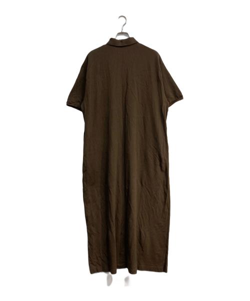 12closet（トゥエルブクローゼット）12closet (トゥエルブクローゼット) 鹿の子ポロワンピース ブラウン サイズ:-の古着・服飾アイテム
