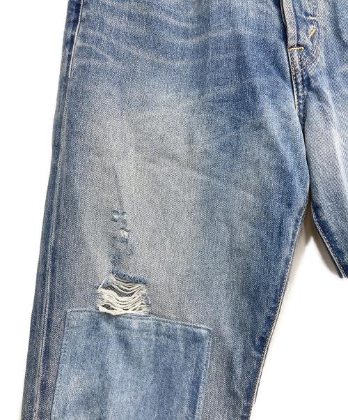 POLO RALPH LAUREN（ポロ・ラルフローレン）POLO RALPH LAUREN (ポロ・ラルフローレン) パッチワークダメージデニムパンツ ブルー サイズ:26の古着・服飾アイテム