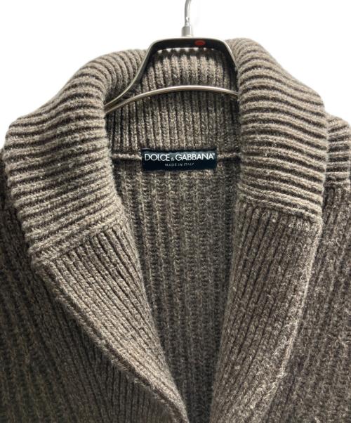 DOLCE & GABBANA（ドルチェ＆ガッバーナ）DOLCE & GABBANA (ドルチェ＆ガッバーナ) ショールカラーカーディガン ブラウン サイズ:44の古着・服飾アイテム