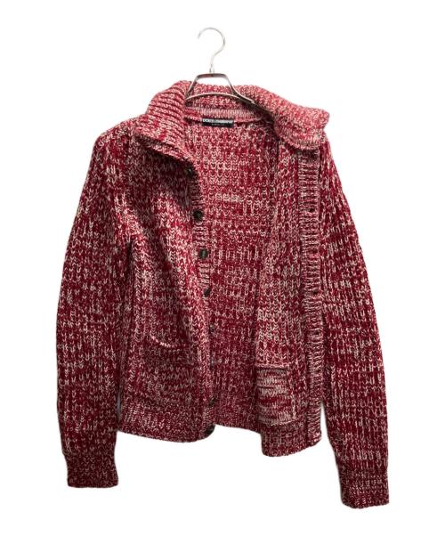 DOLCE & GABBANA（ドルチェ＆ガッバーナ）DOLCE & GABBANA (ドルチェ＆ガッバーナ) ミックスカラーニットカーディガン レッド サイズ:44の古着・服飾アイテム