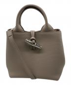 LONGCHAMPロンシャン）の古着「Le Roseau S トップハンドルバッグ」｜ベージュ