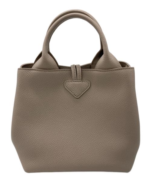 LONGCHAMP（ロンシャン）LONGCHAMP (ロンシャン) Le Roseau S トップハンドルバッグ ベージュの古着・服飾アイテム