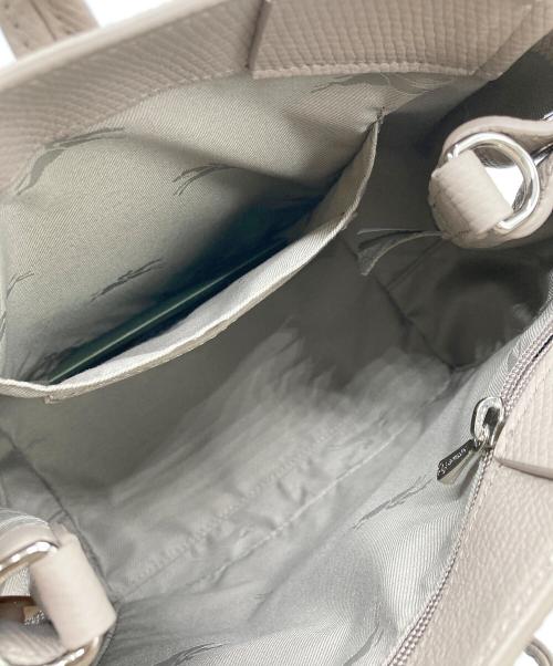 LONGCHAMP（ロンシャン）LONGCHAMP (ロンシャン) Le Roseau S トップハンドルバッグ ベージュの古着・服飾アイテム
