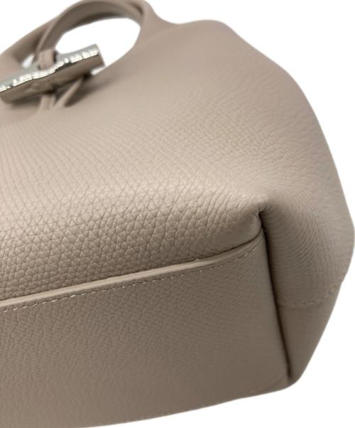 LONGCHAMP（ロンシャン）LONGCHAMP (ロンシャン) Le Roseau S トップハンドルバッグ ベージュの古着・服飾アイテム