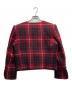 Christian Dior (クリスチャン ディオール) ノーカラーツイードジャケット レッド×ブラック サイズ:M：12000円