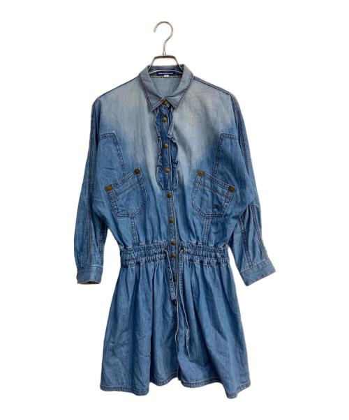BURBERRY BLUE LABEL（バーバリー ブルー レーベル）BURBERRY BLUE LABEL (バーバリー ブルー レーベル) デニムシャツワンピース インディゴ サイズ:38の古着・服飾アイテム