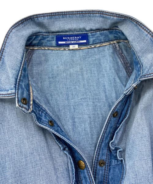 BURBERRY BLUE LABEL（バーバリー ブルー レーベル）BURBERRY BLUE LABEL (バーバリー ブルー レーベル) デニムシャツワンピース インディゴ サイズ:38の古着・服飾アイテム