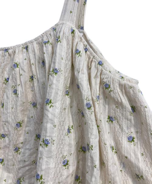 merry jenny（メリージェニー）merry jenny (メリージェニー) floralティアードティアードワンピース ベージュブルー サイズ:ｆｒｅｅの古着・服飾アイテム