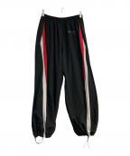 Lyftリフト）の古着「2line oversize track pant」｜ブラック×レッド
