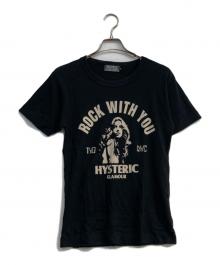 Hysteric Glamour（ヒステリックグラマー）の古着「ROCK W YOU Tシャツ」｜ブラック