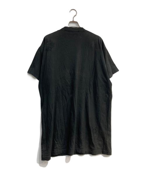 BALENCIAGA（バレンシアガ）BALENCIAGA (バレンシアガ) クラッシュダスト加工ワッペンTシャツ ブラック サイズ:1の古着・服飾アイテム