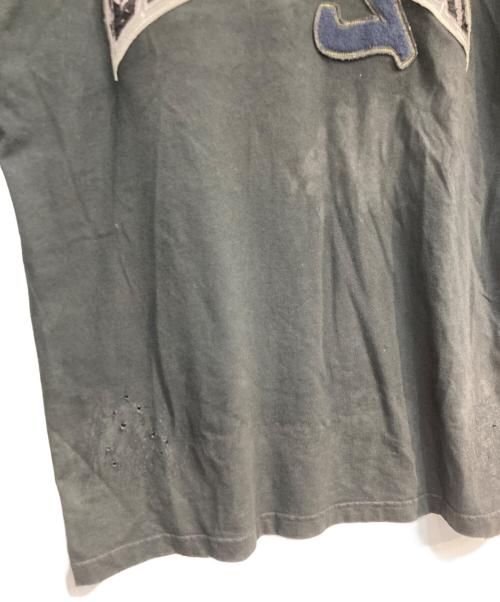 BALENCIAGA（バレンシアガ）BALENCIAGA (バレンシアガ) クラッシュダスト加工ワッペンTシャツ ブラック サイズ:1の古着・服飾アイテム
