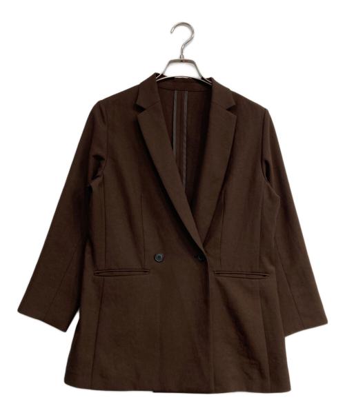 white（ホワイト）WHITE (ホワイト) メランジツイルセットアップスーツ ブラウン サイズ:36の古着・服飾アイテム