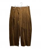 BEAMS PLUS×STUDIO NICHOLSONビームスプラス×スタジオ ニコルソン）の古着「ALVY DOUBLE PLEAT PANT」｜ブラウン