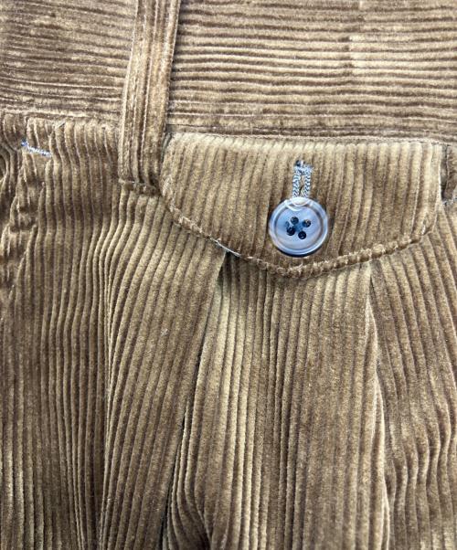 BEAMS PLUS（ビームスプラス）BEAMS PLUS (ビームスプラス) STUDIO NICHOLSON (スタジオ ニコルソン) ALVY DOUBLE PLEAT PANT ブラウン サイズ:XLの古着・服飾アイテム
