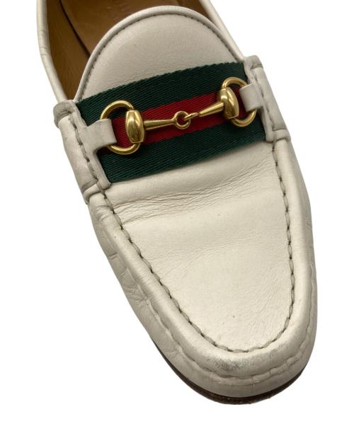 GUCCI（グッチ）GUCCI (グッチ) ホースビットローファー ホワイト サイズ:361/2の古着・服飾アイテム