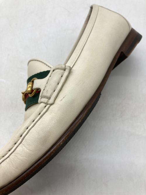 GUCCI（グッチ）GUCCI (グッチ) ホースビットローファー ホワイト サイズ:361/2の古着・服飾アイテム