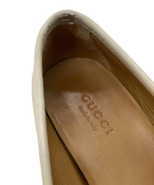 GUCCI（グッチ）GUCCI (グッチ) ホースビットローファー ホワイト サイズ:361/2の古着・服飾アイテム
