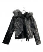 COZY WORLD WIDEコージーワールドワイド）の古着「Knight Club Leather Jacket」｜ブラック