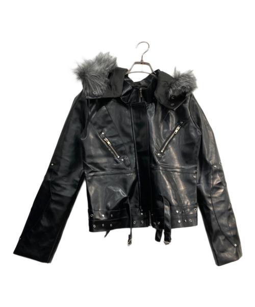COZY WORLD WIDE（コージーワールドワイド）Cozy world Wide (コージーワールドワイド) Knight Club Leather Jacket ブラック サイズ:Mの古着・服飾アイテム