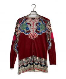 ETRO（エトロ）の古着「シルク・カシミヤ混カーディガン」｜レッド