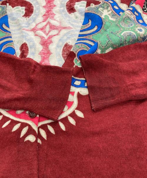 ETRO（エトロ）ETRO (エトロ) シルク・カシミヤ混カーディガン レッド サイズ:40の古着・服飾アイテム