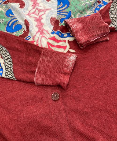 ETRO（エトロ）ETRO (エトロ) シルク・カシミヤ混カーディガン レッド サイズ:40の古着・服飾アイテム