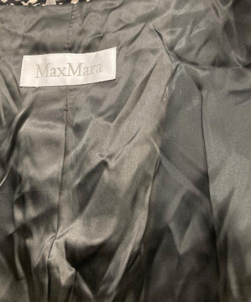 MaxMara（マックスマーラ）MaxMara (マックスマーラ) ショートプリントテーラードジャケット ブラック×ホワイト サイズ:44の古着・服飾アイテム