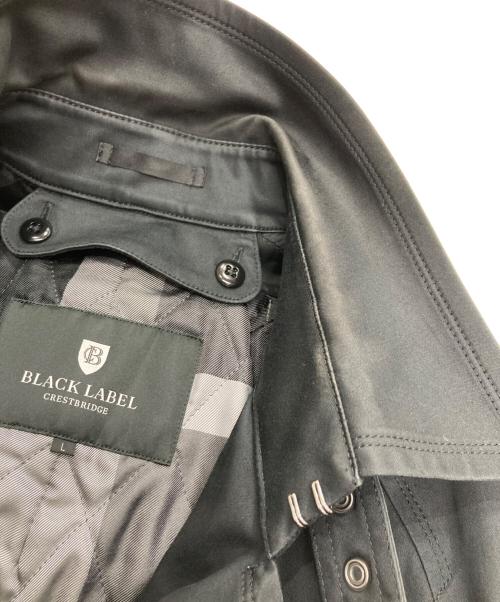 BLACK LABEL CRESTBRIDGE（ブラックレーベル クレストブリッジ）BLACK LABEL CRESTBRIDGE (ブラックレーベル クレストブリッジ) ライナー付トレンチコート ブラック サイズ:Lの古着・服飾アイテム
