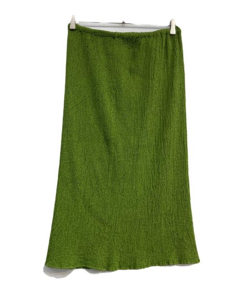 ISSEY MIYAKE（イッセイミヤケ）ISSEY MIYAKE (イッセイミヤケ) タイトスカート グリーン サイズ:3の古着・服飾アイテム