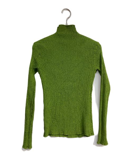 ISSEY MIYAKE（イッセイミヤケ）ISSEY MIYAKE (イッセイミヤケ) ハイネックカットソー グリーン サイズ:2の古着・服飾アイテム