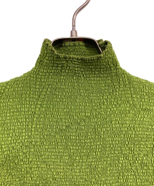 ISSEY MIYAKE（イッセイミヤケ）ISSEY MIYAKE (イッセイミヤケ) ハイネックカットソー グリーン サイズ:2の古着・服飾アイテム