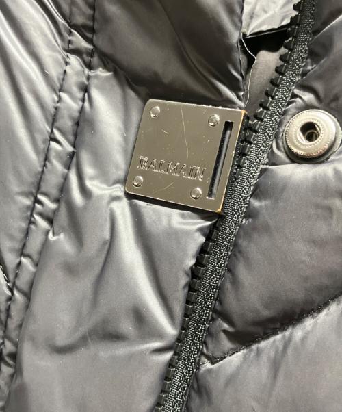 BALMAIN（バルマン）BALMAIN (バルマン) ブルーフォックスダウンコート ブラック サイズ:不明の古着・服飾アイテム