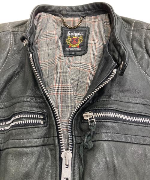 Schott（ショット）Schott (ショット) シングルライダースジャケット ブラック サイズ:Mの古着・服飾アイテム