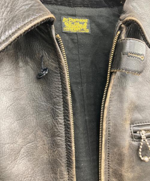 LEVI'S（リーバイス）LEVI'S (リーバイス) シングルレザージャケット ブラック サイズ:Mの古着・服飾アイテム