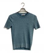 LACOSTEラコステ）の古着「ケーブルニットTシャツ」｜ブルー