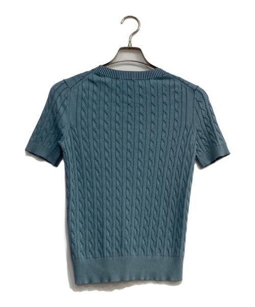 LACOSTE（ラコステ）LACOSTE (ラコステ) ケーブルニットTシャツ ブルー サイズ:36の古着・服飾アイテム