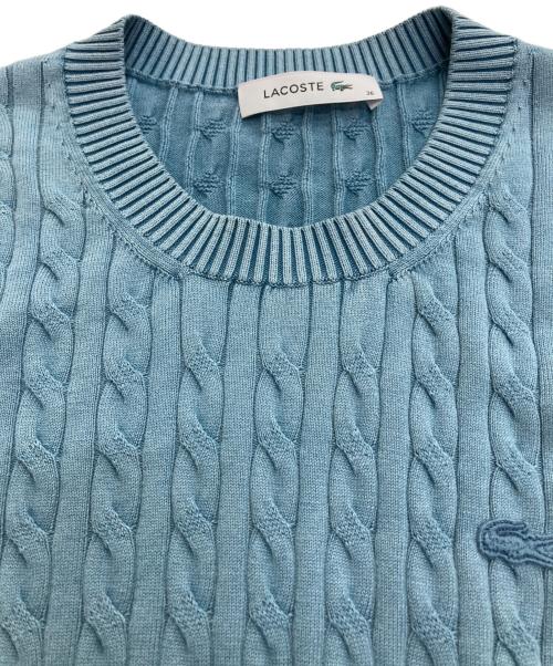 LACOSTE（ラコステ）LACOSTE (ラコステ) ケーブルニットTシャツ ブルー サイズ:36の古着・服飾アイテム