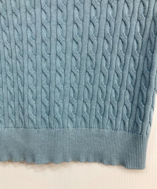 LACOSTE（ラコステ）LACOSTE (ラコステ) ケーブルニットTシャツ ブルー サイズ:36の古着・服飾アイテム