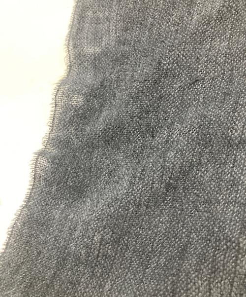 VERSACE（ヴェルサーチェ）VERSACE (ヴェルサーチェ) ロゴ刺繍ストール ブラックの古着・服飾アイテム