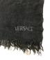 VERSACE (ヴェルサーチェ) ロゴ刺繍ストール ブラック：4000円
