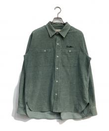 The Duffer of ST.George（ザ ダファーオブセントジョージ）の古着「硫化染め ストレッチ コーデュロイシャツ」｜グリーン
