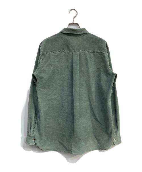 The Duffer of ST.George（ザ ダファーオブセントジョージ）The DUFFER of ST.GEORGE (ザ ダファーオブセントジョージ) 硫化染め ストレッチ コーデュロイシャツ グリーン サイズ:Ｍの古着・服飾アイテム