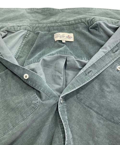 The Duffer of ST.George（ザ ダファーオブセントジョージ）The DUFFER of ST.GEORGE (ザ ダファーオブセントジョージ) 硫化染め ストレッチ コーデュロイシャツ グリーン サイズ:Ｍの古着・服飾アイテム